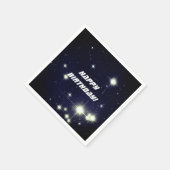 Serviette En Papier Étoiles dans l'espace profond Bleu foncé Joyeux an (Coin)