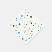 Serviette En Papier Étoiles dans plusieurs tons bleus (Coin)