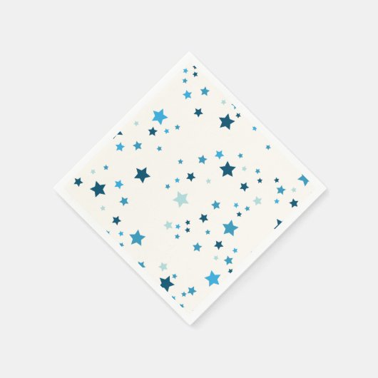 Serviette En Papier Étoiles dans plusieurs tons bleus (Coin)