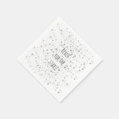 Serviette En Papier Étoiles d'argent personnalisées (Coin)