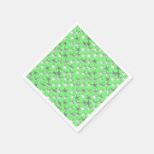 Serviette En Papier étoiles d'argent, sur vert citron (Coin)