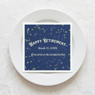 Serviette En Papier Étoiles de fête de retraite
