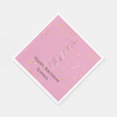 Serviette En Papier Étoiles de glam rose étincelante Unicorn Anniversa (Coin)