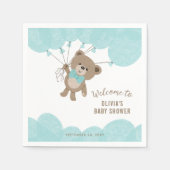 Serviette En Papier Étoiles de la lune de l'ours dormant Baby shower n (Devant)