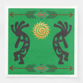 Serviette En Papier Étoiles de musique et lune Kokopelli Napkins (Devant)