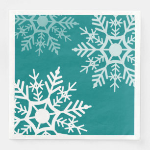 Serviette En Papier Étoiles de neige - Noël - Papier Napkin