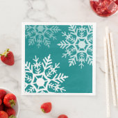 Serviette En Papier Étoiles de neige - Noël - Papier Napkin (En situation)