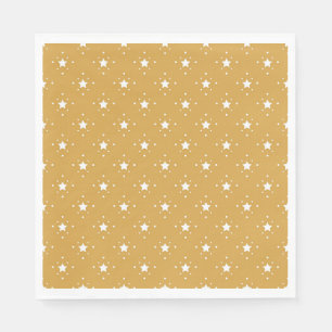 Serviette En Papier Étoiles décoratives sur fond doré