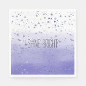 Serviette En Papier Étoiles dégradé violet (Devant)