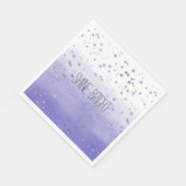 Serviette En Papier Étoiles dégradé violet (Coin)