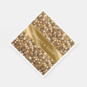 Serviette En Papier Étoiles d'étincelles d'or (Coin)