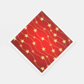 Serviette En Papier Étoiles d'or de Noël (Coin)