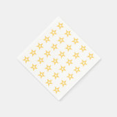 Serviette En Papier étoiles d'or en blanc (Coin)