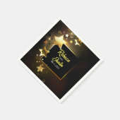 Serviette En Papier Étoiles dorées brillantes  (Coin)