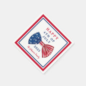 Serviette En Papier Étoiles Et 4 juillet (Coin)