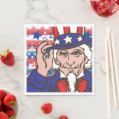 Serviette En Papier Étoiles et bandes (En situation)