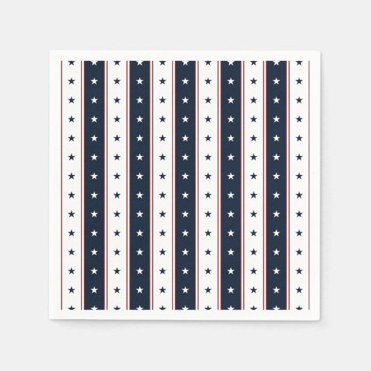 Serviette En Papier Étoiles et bandes (Devant)