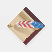 Serviette En Papier Etoiles Et Grilles Plumes (Coin)