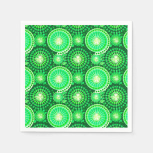 Serviette En Papier Étoiles et moulinets, vert pin foncé