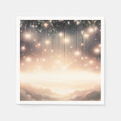 Serviette En Papier Étoiles et nuages d'arbre céleste enchantés (Devant)