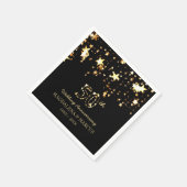 Serviette En Papier Étoiles Et Numéros D'Or (Coin)