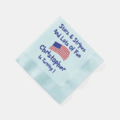 Serviette En Papier Étoiles et rayures 1er anniversaire (Coin)