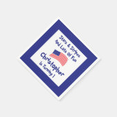 Serviette En Papier Étoiles et rayures 1er anniversaire (Coin)