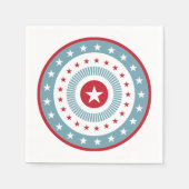 Serviette En Papier Étoiles et rayures 4 juillet ensemble de serviette (Devant)