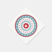 Serviette En Papier Étoiles et rayures 4 juillet ensemble de serviette (Coin)