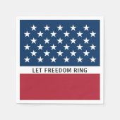 Serviette En Papier Étoiles et rayures de 4 juillet patriotique (Devant)