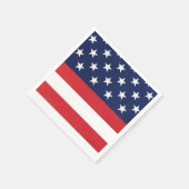 Serviette En Papier Étoiles et rayures du drapeau américain (Coin)