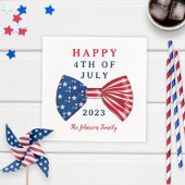 Serviette En Papier Étoiles Et Rayures Patriotiques 4 juillet