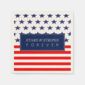 Serviette En Papier Étoiles Et Rayures Pour Toujours (Devant)