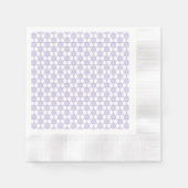 Serviette En Papier Étoiles juives géométriques bleues et blanches (Devant)