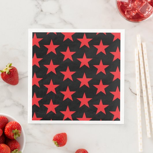 Serviette En Papier Étoiles Motif 9 (En situation)