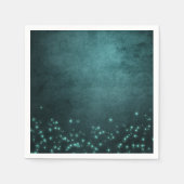 Serviette En Papier Étoiles Mystic Twilight | Luminosité de néon vert  (Devant)