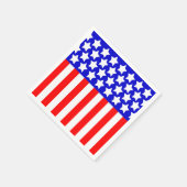 Serviette En Papier Étoiles N rayures Rouge Blanc Bleu (Coin)