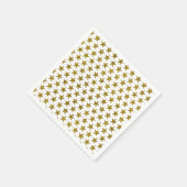 Serviette En Papier Étoiles pailletées or (Coin)