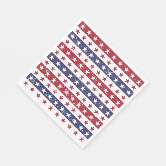 Serviette En Papier Étoiles patriotiques Juillet 4 Papier serviettes (Coin)