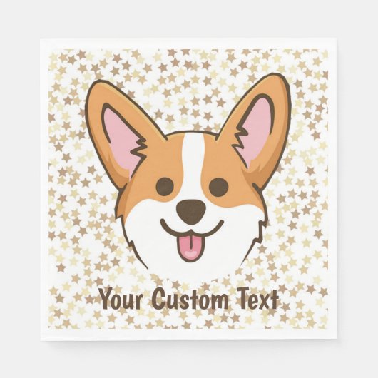 Serviette En Papier Étoiles personnalisées de Chien Chien Chien Chien  (Devant)