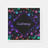 Serviette En Papier Étoiles personnalisées 'n Stuff Motif (Devant)