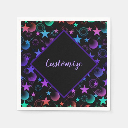 Serviette En Papier Étoiles personnalisées 'n Stuff Motif (Devant)