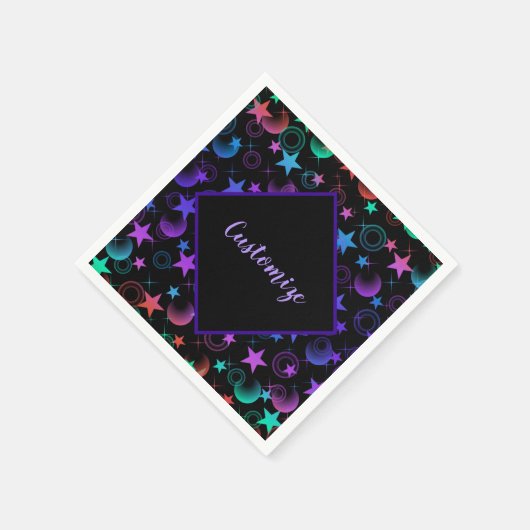 Serviette En Papier Étoiles personnalisées 'n Stuff Motif (Coin)