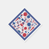 Serviette En Papier Étoiles, rayures et shenanigans - Papier patriotiq (Coin)