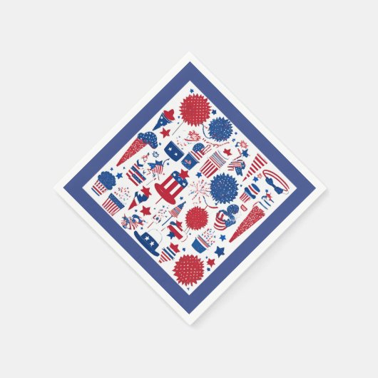 Serviette En Papier Étoiles, rayures et shenanigans - Papier patriotiq (Coin)