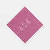 Serviette En Papier Étoiles roses et blanches (Coin)