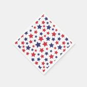 Serviette En Papier Etoiles rouges et bleues, 4 juillet, Arrière - pla (Coin)
