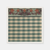 Serviette En Papier Étoiles rouillées Vert (Devant)