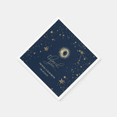 Serviette En Papier Étoiles Soleil Or Céleste Et Lune (Coin)