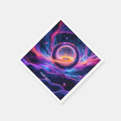 Serviette En Papier Étoiles spatiales Abstraites Imaginaires (Coin)